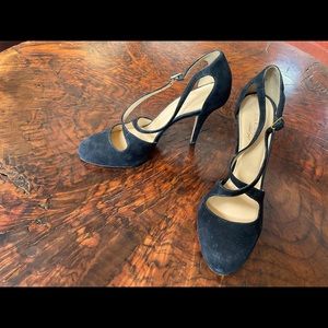 Talbots suede black heels